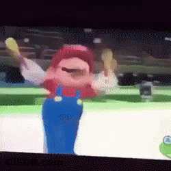 Mario Standing With Arms Outstretched GIF