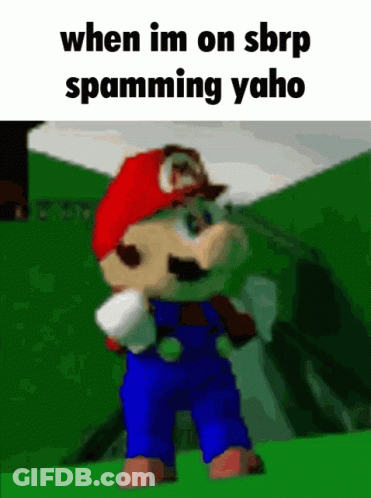 Mario With When Im On Sbrp Spamming Yahoo GIF