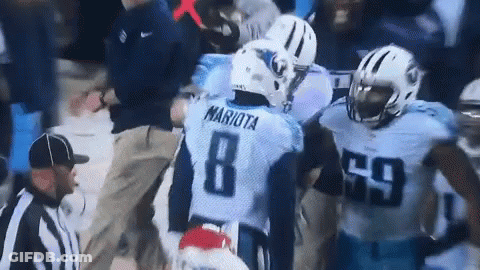 Mariota Football Player Being Tackled GIF