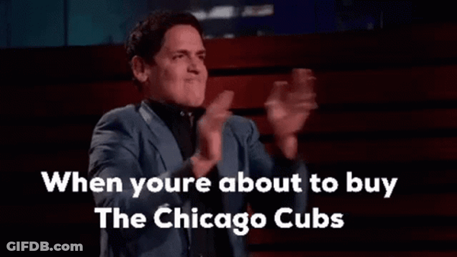 Mark Cuban Clapping The Chicago Cubs GIF