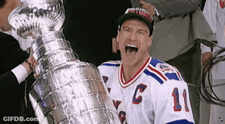 Mark Messier Holding A Stanley Cup GIF