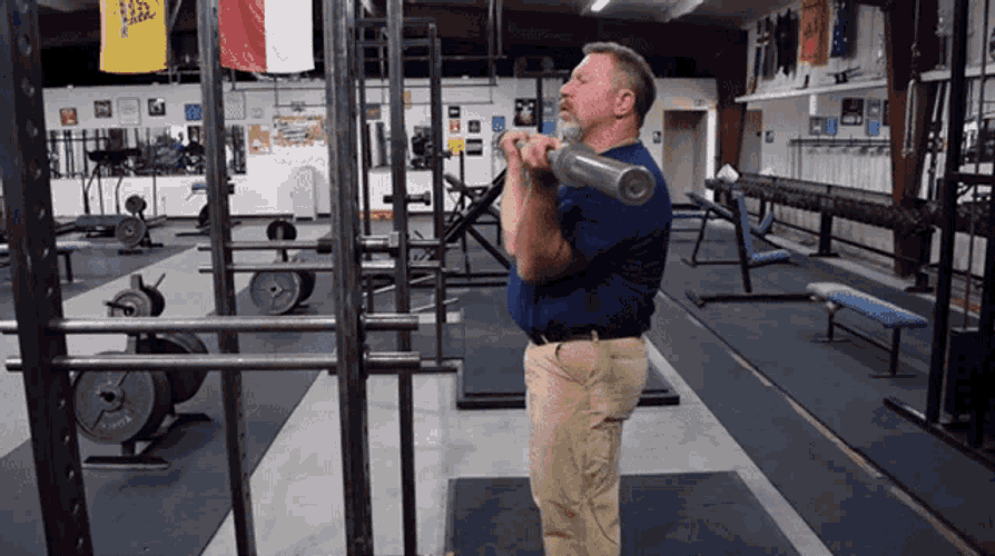 Mark Rippetoe Barbell Curl GIF