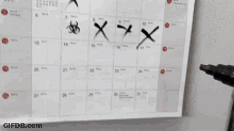 Marker Checking Calendar Date GIF