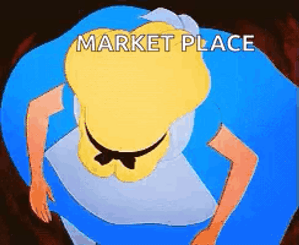 Market Place Fall Down In Rabbit Hole GIF