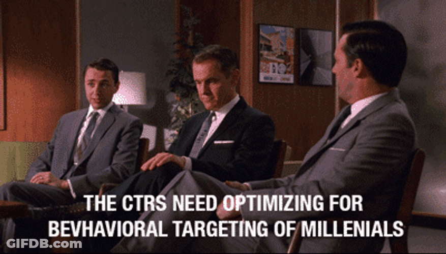 Marketing Meme Mad Men Targeting Millennials GIF