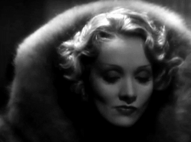 Marlene Dietrich Clenching Jaw GIF