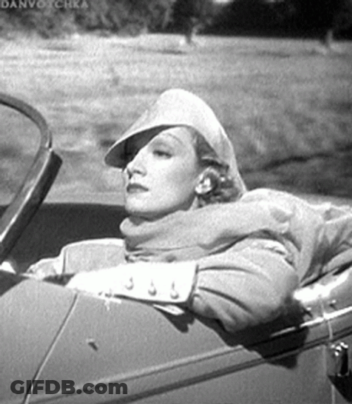 Marlene Dietrich Crazy Driving GIF