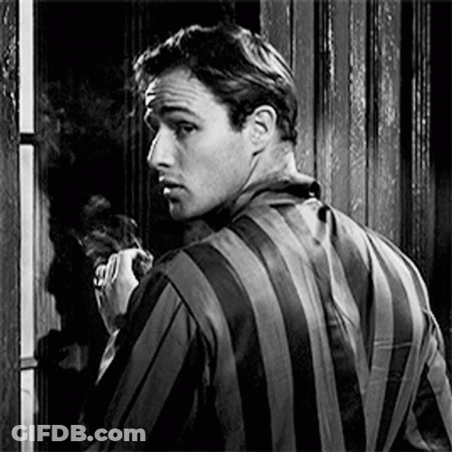 Marlon Brando American Actor Back Smoking GIF