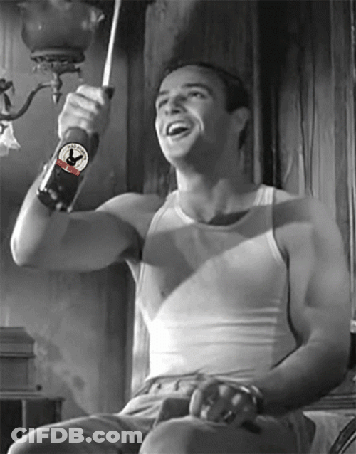 Marlon Brando Drinking Beer GIF