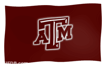 Maroon Flag With White ATM Logo GIF