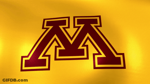 Maroon Letter M On Gold Background GIF