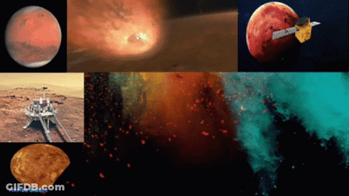 Mars And Venus Collage With Memes Giggle GIF