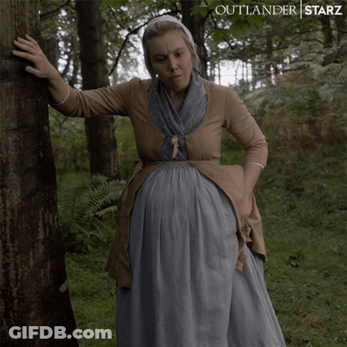 Marsali Mackimmie Pregnant Belly In The Forest GIF