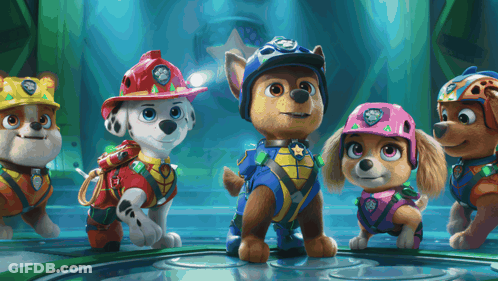 Marshall From Paw Patrol Saying Awooo GIF