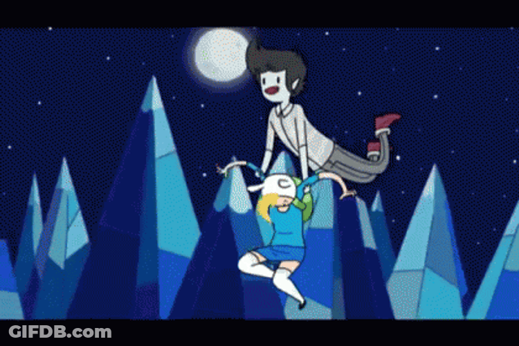 Marshall Lee Adventure Time Carrying Fiona GIF