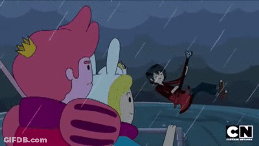 Marshall Lee Adventure Time Floating While Raining GIF