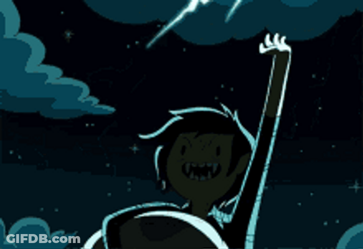 Marshall Lee Adventure Time Grinning With Lightning GIF