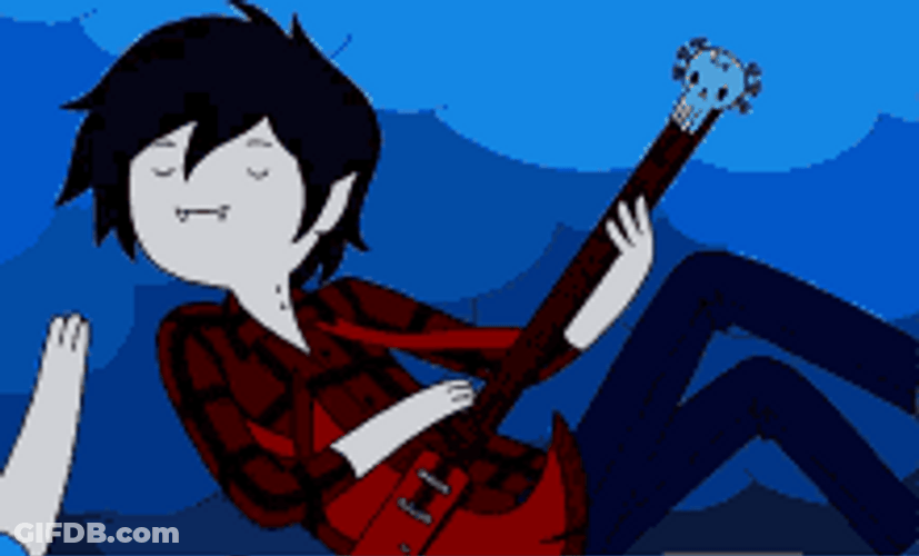 Marshall Lee Adventure Time Loving Guitar Sounds GIF