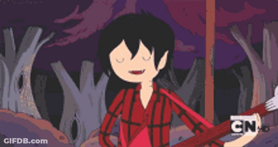 Marshall Lee Adventure Time Playing Guitar GIF