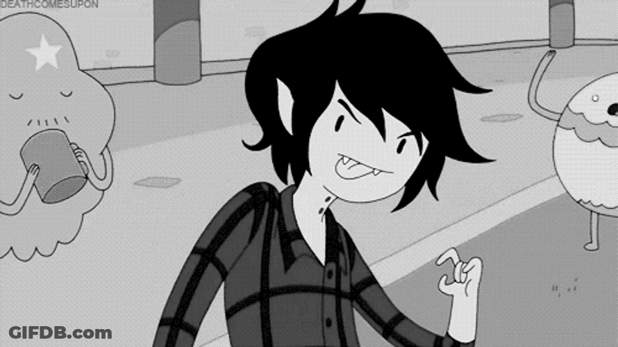 Marshall Lee Adventure Time Rock And Roll Sign GIF