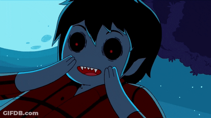 Marshall Lee Adventure Time Scary Vampire Eyes GIF