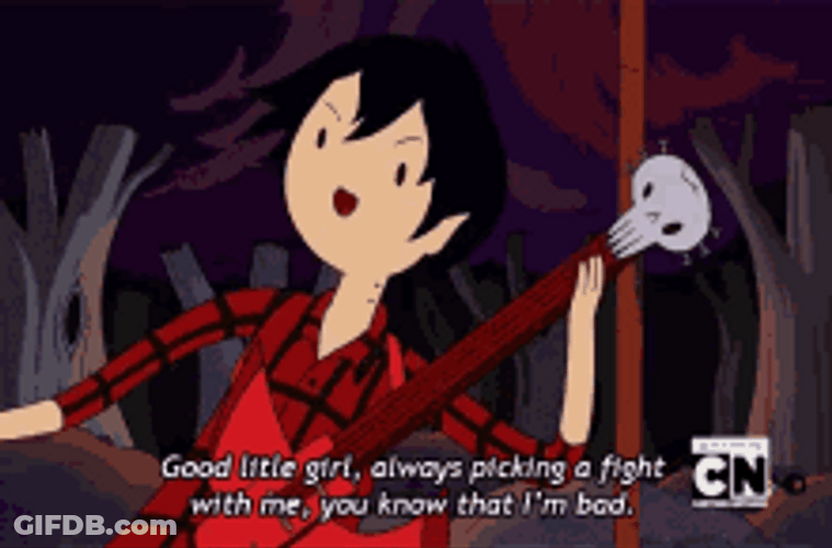 Marshall Lee Adventure Time Singing With Guitar GIF