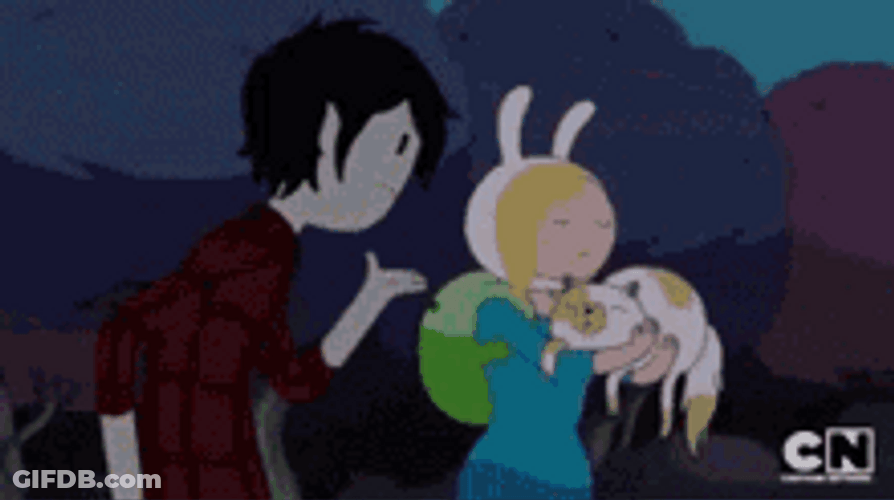 Marshall Lee Adventure Time Walking With Fiona GIF