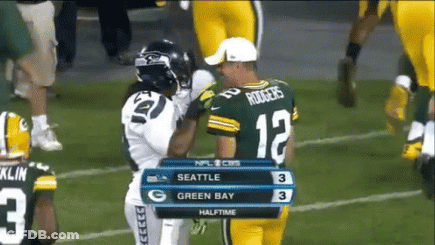 Marshawn Lynch Teasing Opponent GIF