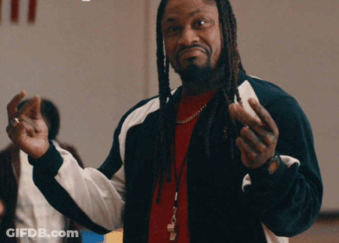 Marshawn Lynch Teasingly Pointing GIF