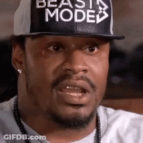 Marshawn Lynch Wearing Cap GIF