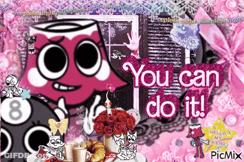 Marshmallow Saying You Can Do It GIF