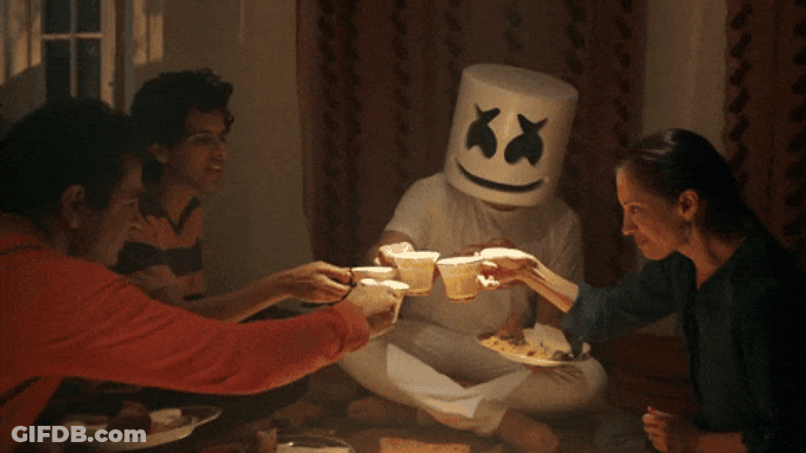 Marshmello At Tea Party GIF