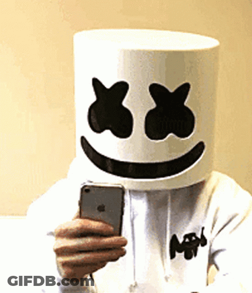 Marshmello Checking On You GIF