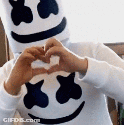 Marshmello Giving A Heart GIF
