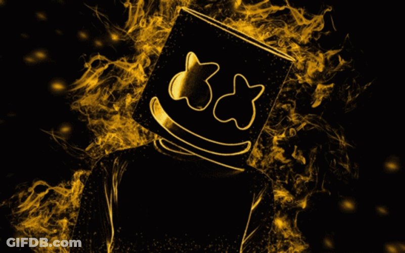 Marshmello Gold Lining Art GIF
