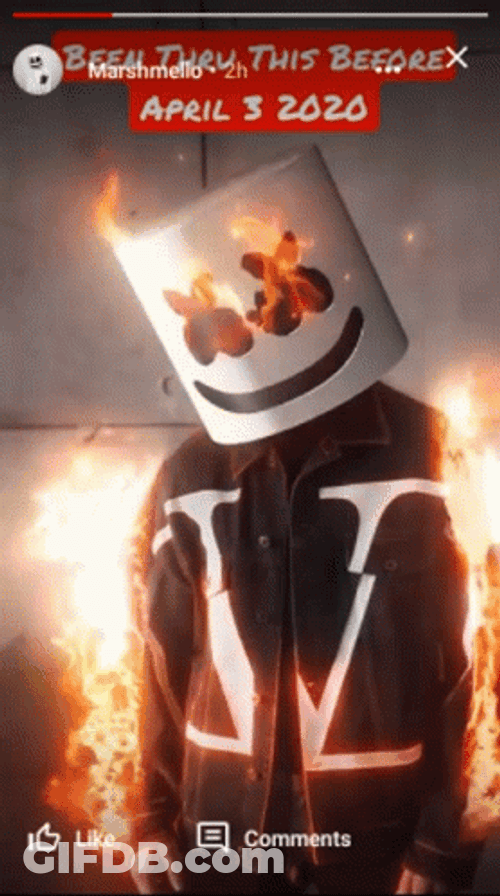 Marshmello On The Fire GIF