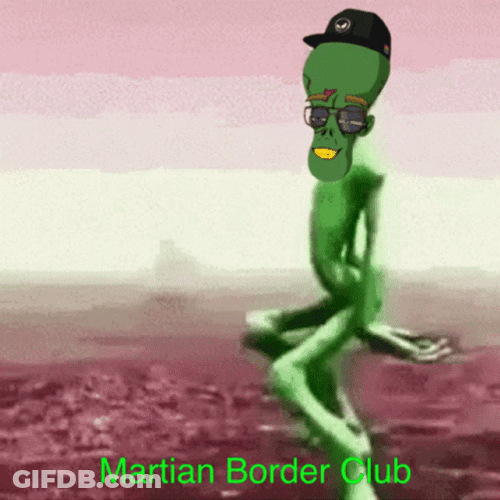 Martian Border Club Alien Dancing GIF