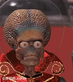 Martian Statue With Helmet GIF