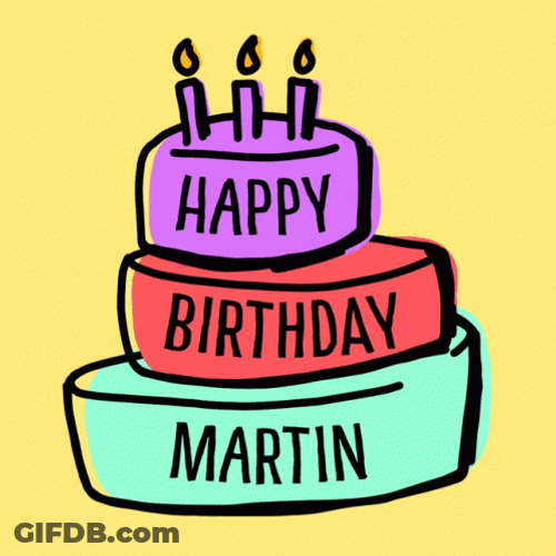 Martin Happy Birthday Cake GIF