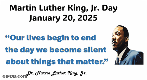 Martin Luther King Jr Day Poster January 20 GIF
