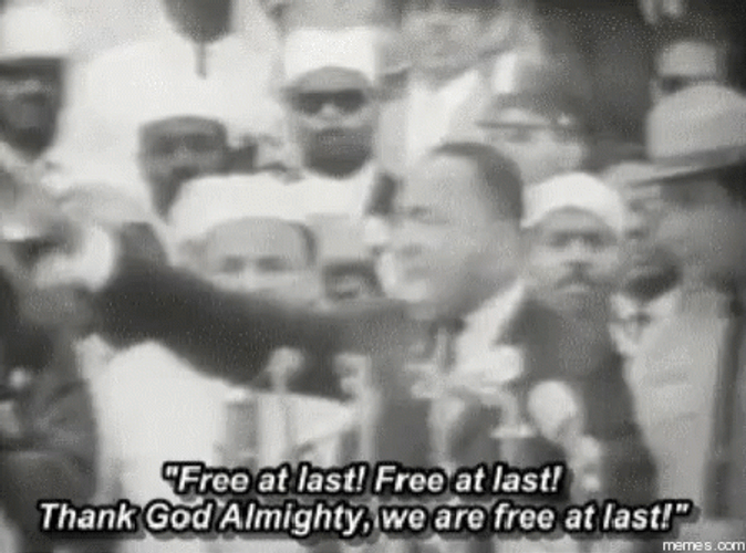 Martin Luther King Jr. Free At Last GIF