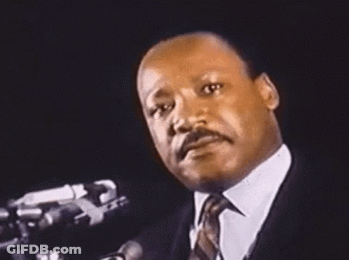 Martin Luther King Jr. Giving Speech At Microphone GIF