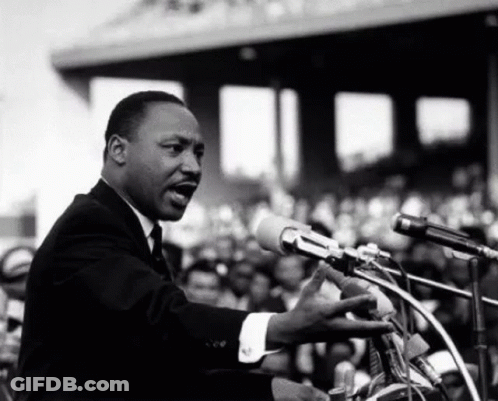 Martin Luther King Jr. Giving Speech At Podium GIF