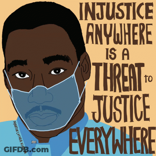 Martin Luther King Jr. Poster Wearing Mask GIF