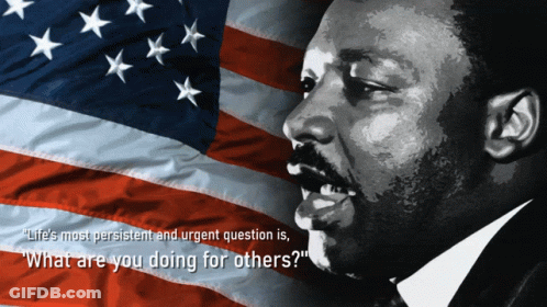 Martin Luther King Jr. With American Flag GIF