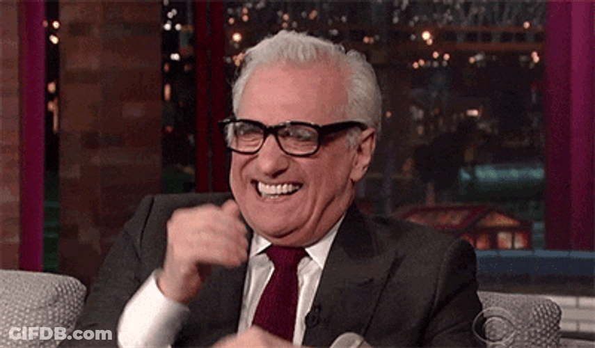 Martin Scorsese Laughing Hilarious GIF