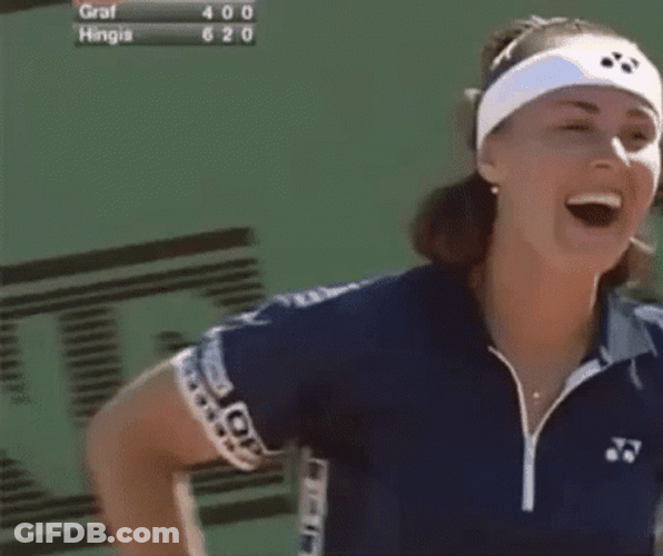 Martina Hingis Happy Laugh GIF