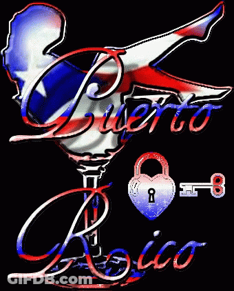 Martini Glass With Puerto Rico GIF