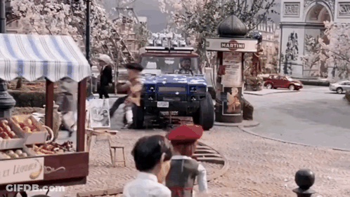 Martini Sign On City Street GIF