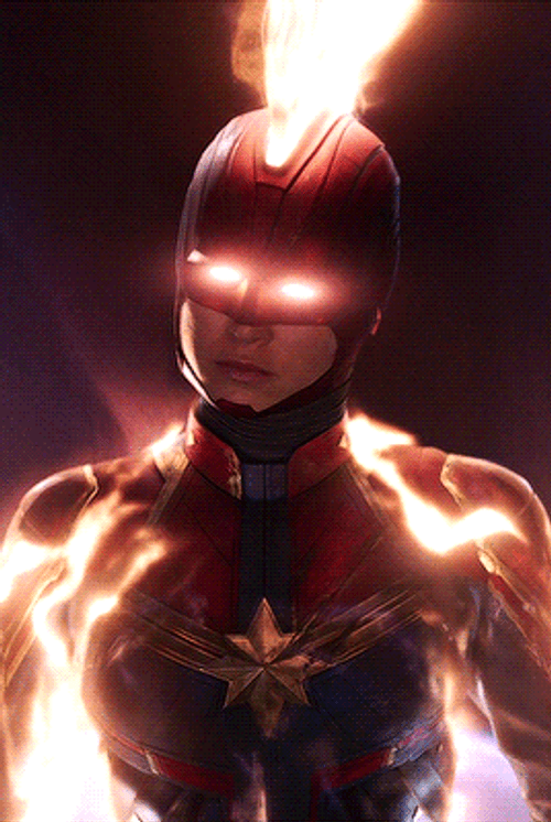 Marvel Carol Danvers Glowing Power GIF